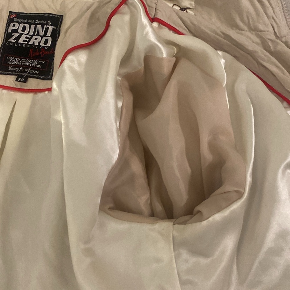 Point Zero (Nicole Benisti) hooded Utility Jacket Cream Tan Size Large - Picture 14 of 17